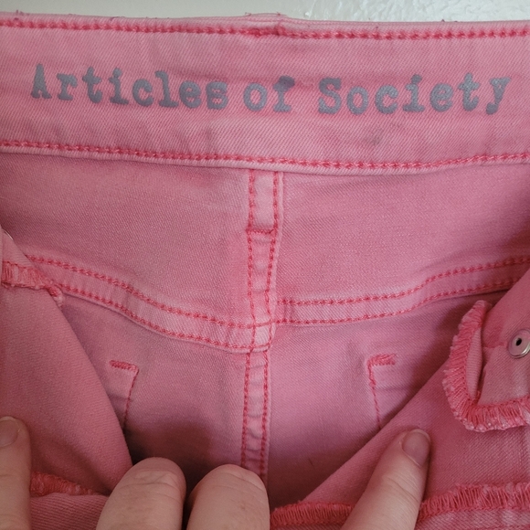 Articles of Society Pink Shimmer Denim Jeans Size 27 - Picture 8 of 12